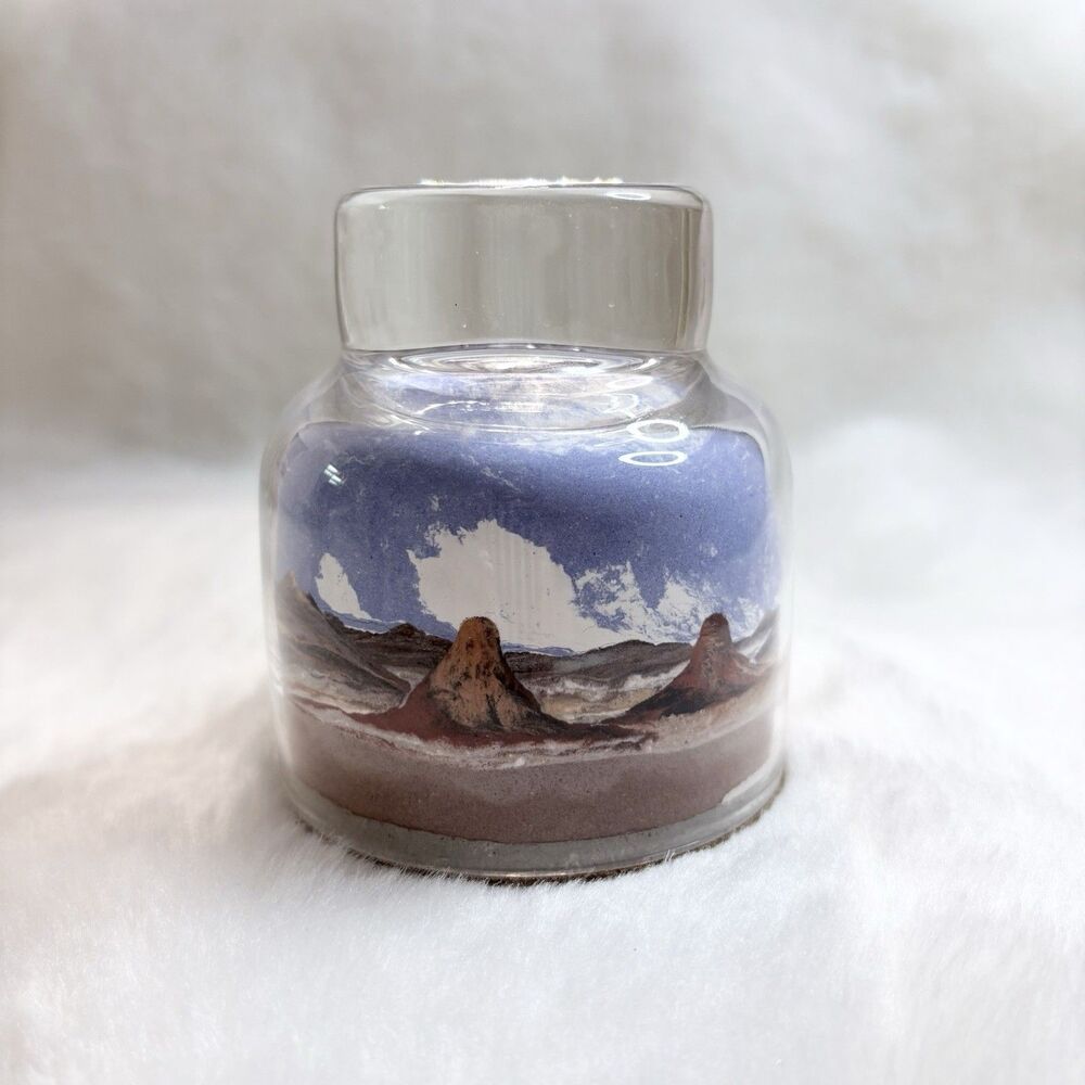 Handmade Sand Art Pour Paperweight Shelf Display Art Piece Arizona Desert